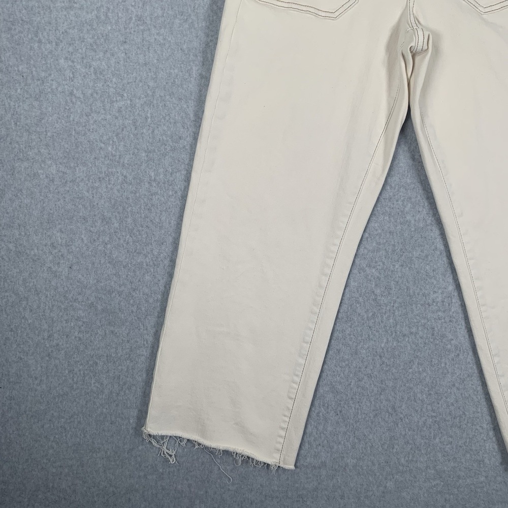 Judy Blue Jeans Garment Dyed Beige Wide Leg Crop Frey Hem Size 1/25 - Picture 4 of 16